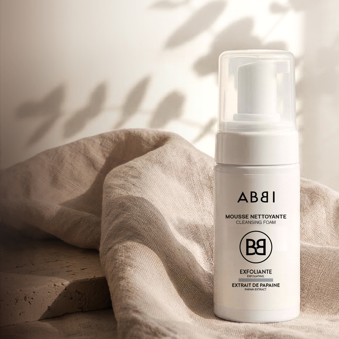 Botella de producto de cuidado de la piel ABBI