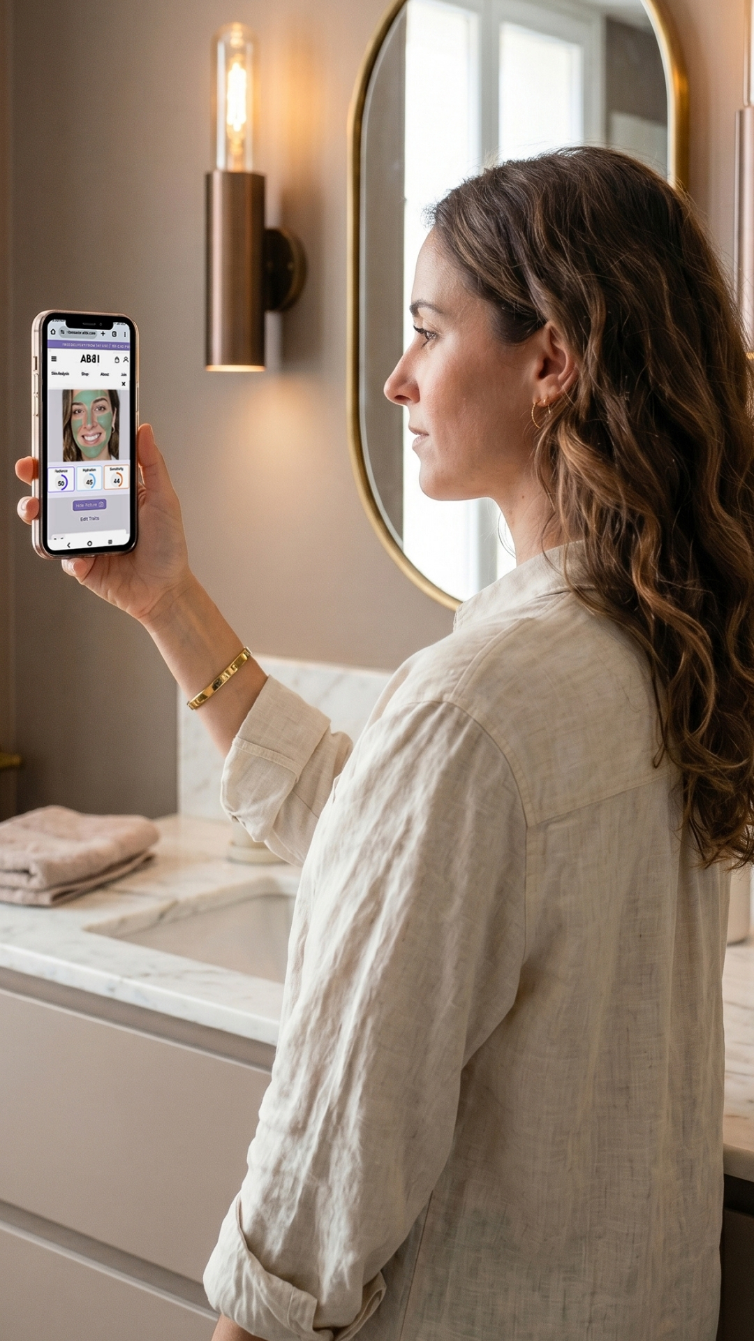 Woman exploring personalized skincare for dark spots